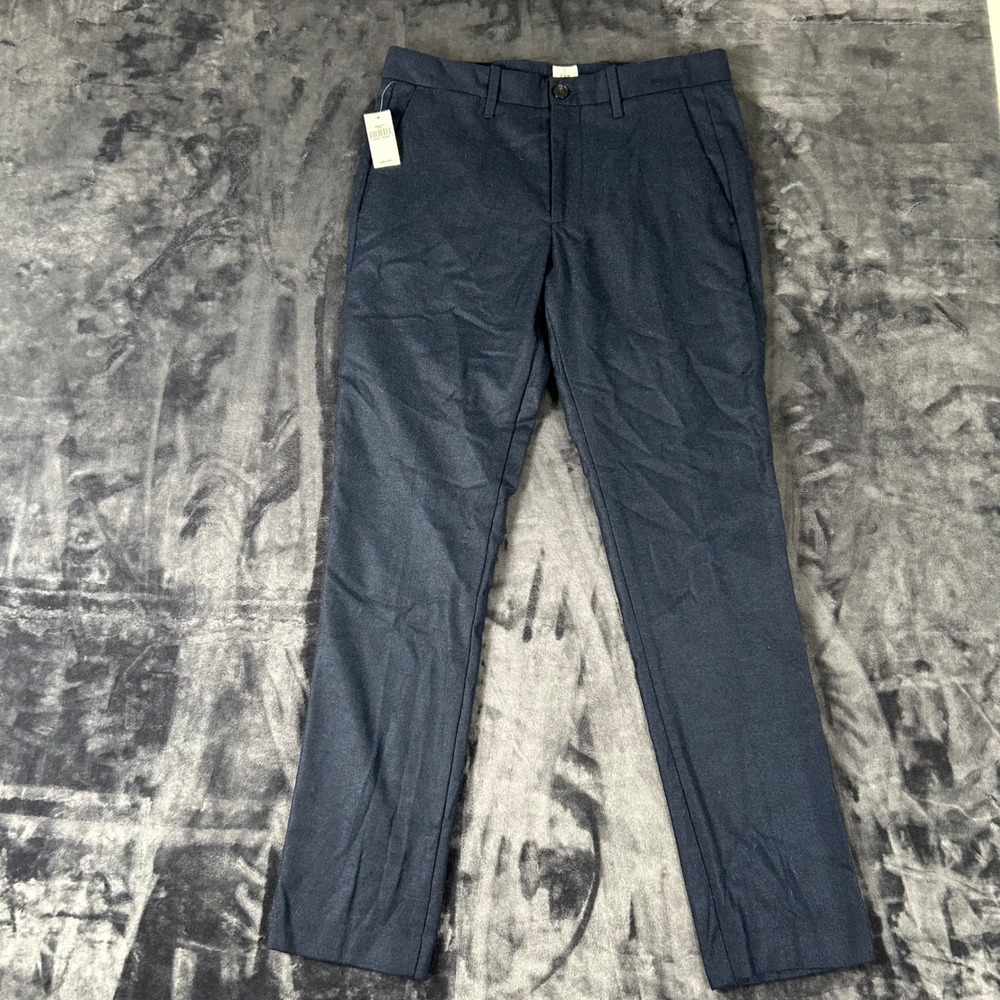 Gap Slim Fit Pants Mens 30x32 Blue Herringbone‎ Trousers 390603-02-1